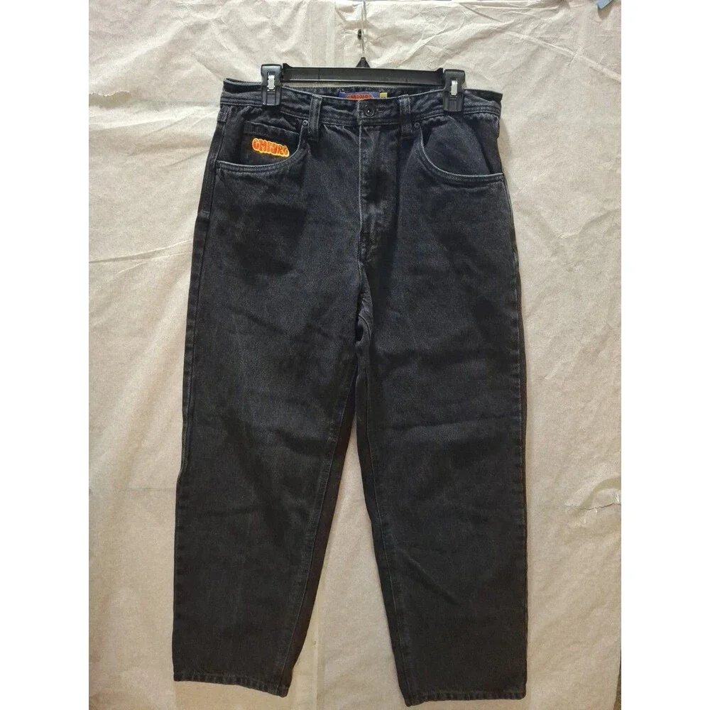 GMPURE Black Relaxed Jeans Men's High Waist Size 32